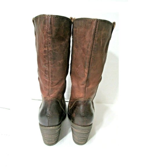 Born Womens Brown Leather Boots Mid Calf Size 6 US /36.5 EU - Picture 5 of 11